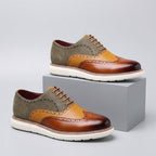 Men's Wingtip Brogue Oxford Shoes – Chunky Sole Hybrid Dress Shoes