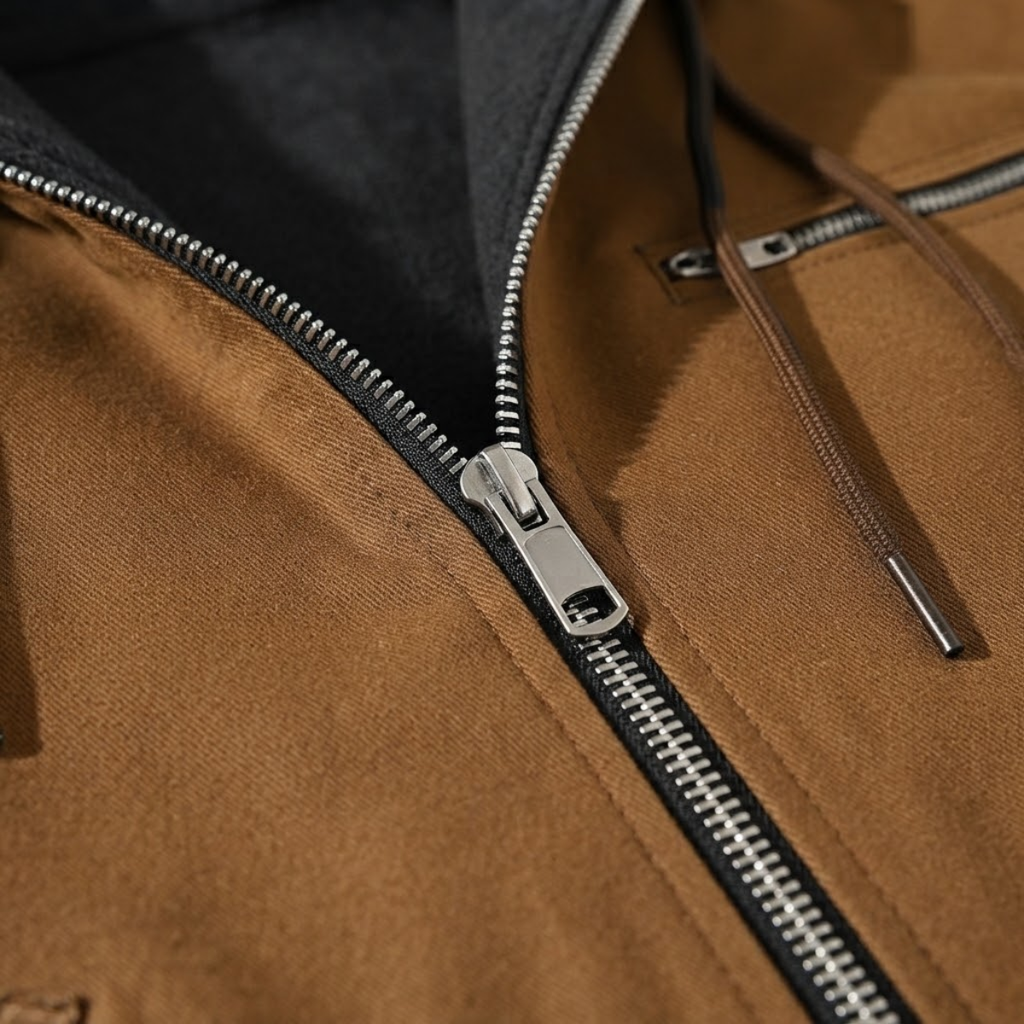 Men's Fleece Lined Hooded Winter Jacket – Full Zip Warm Outerwear