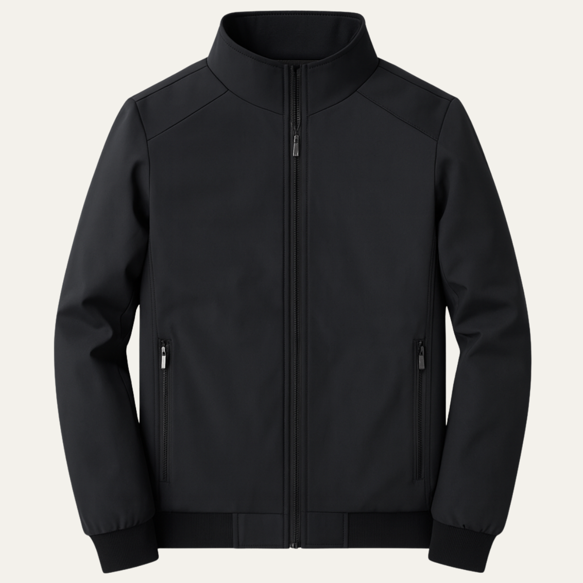 Men's Fleece Lined Zip Jacket – Sleek Warm Winter Layer