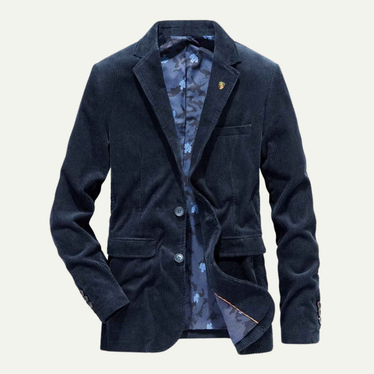 Men's Vintage Corduroy Blazer – Tailored Sport Coat with Elbow Patches