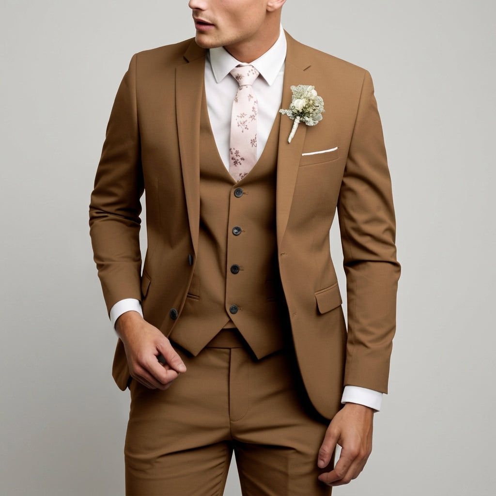 Men's Three-Piece Suit – Tailored Jacket, Vest and Trousers Set for Formal Occasions