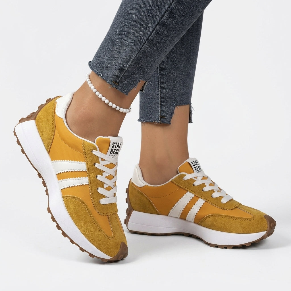 Women's Cushioned Comfort Sneakers – Lightweight Walking Shoes