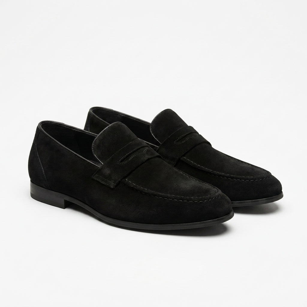 Men's Faux Suede Loafers – Low Profile Slip-On Shoes