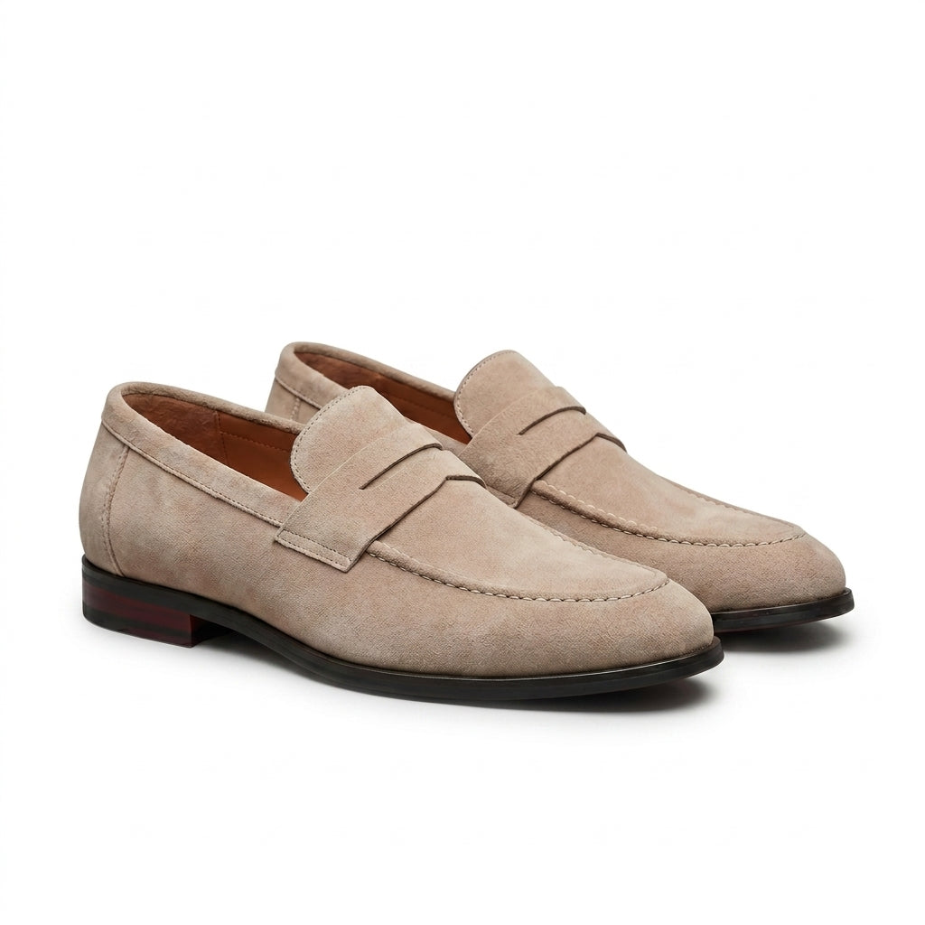 Men's Faux Suede Loafers – Low Profile Slip-On Shoes