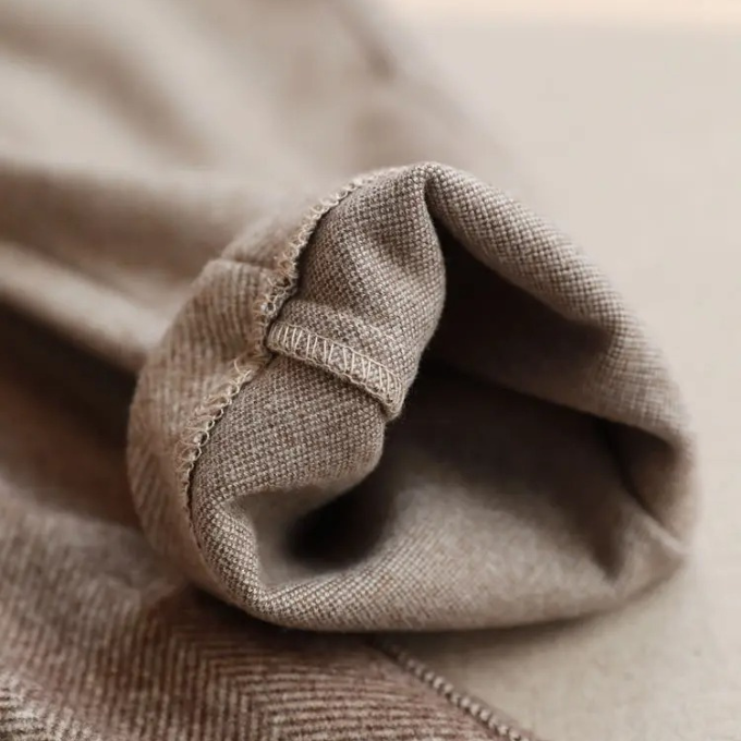 Men's Herringbone Trousers – Tailored Fit Pattern Pants for Work and Weekend