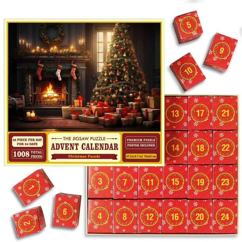 Nora | Jigsaw Puzzle Christmas Advent Calendar with 24 Daily Puzzle Boxes