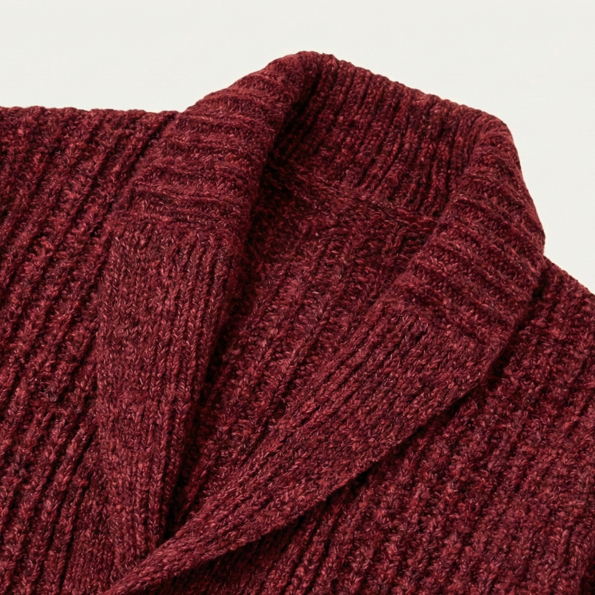 Men's Chunky Shawl Collar Cardigan – Heavy Cable Knit Button Sweater