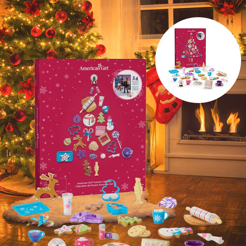 Maisie | 18 Inch Doll Christmas Advent Calendar with 24 Doll Clothes and Accessories