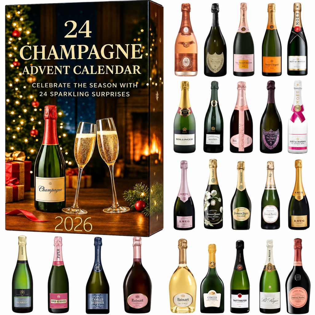 Stella | Champagne Christmas Advent Calendar 2026 with 24 Bubbly Bottle Designs