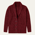 Men's Chunky Shawl Collar Cardigan – Heavy Cable Knit Button Sweater