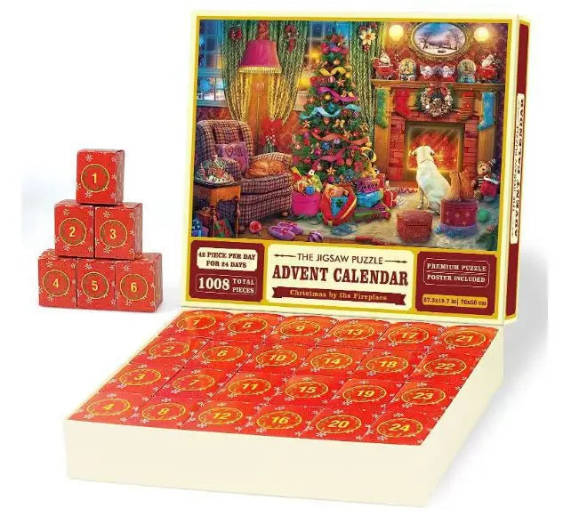 Nora | Jigsaw Puzzle Christmas Advent Calendar with 24 Daily Puzzle Boxes
