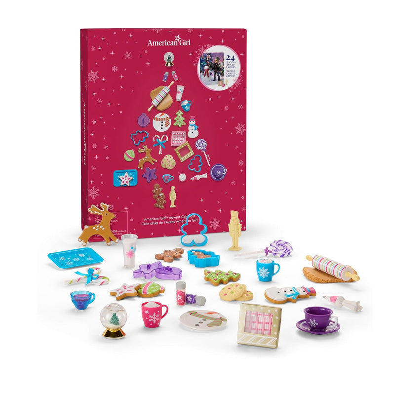 Maisie | 18 Inch Doll Christmas Advent Calendar with 24 Doll Clothes and Accessories