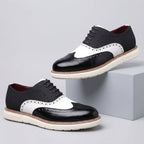 Men's Wingtip Brogue Oxford Shoes – Chunky Sole Hybrid Dress Shoes
