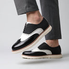 Men's Wingtip Brogue Oxford Shoes – Chunky Sole Hybrid Dress Shoes