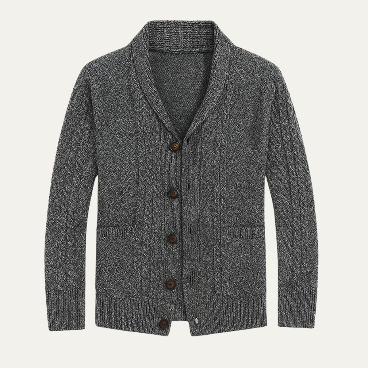 Men's Soft Knit Button Cardigan – Relaxed Smart Casual Sweater with Pockets