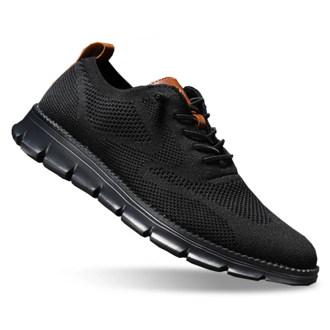 Men's Breathable Mesh Walking Sneakers – Wide Toe Box Cushioned Shoes
