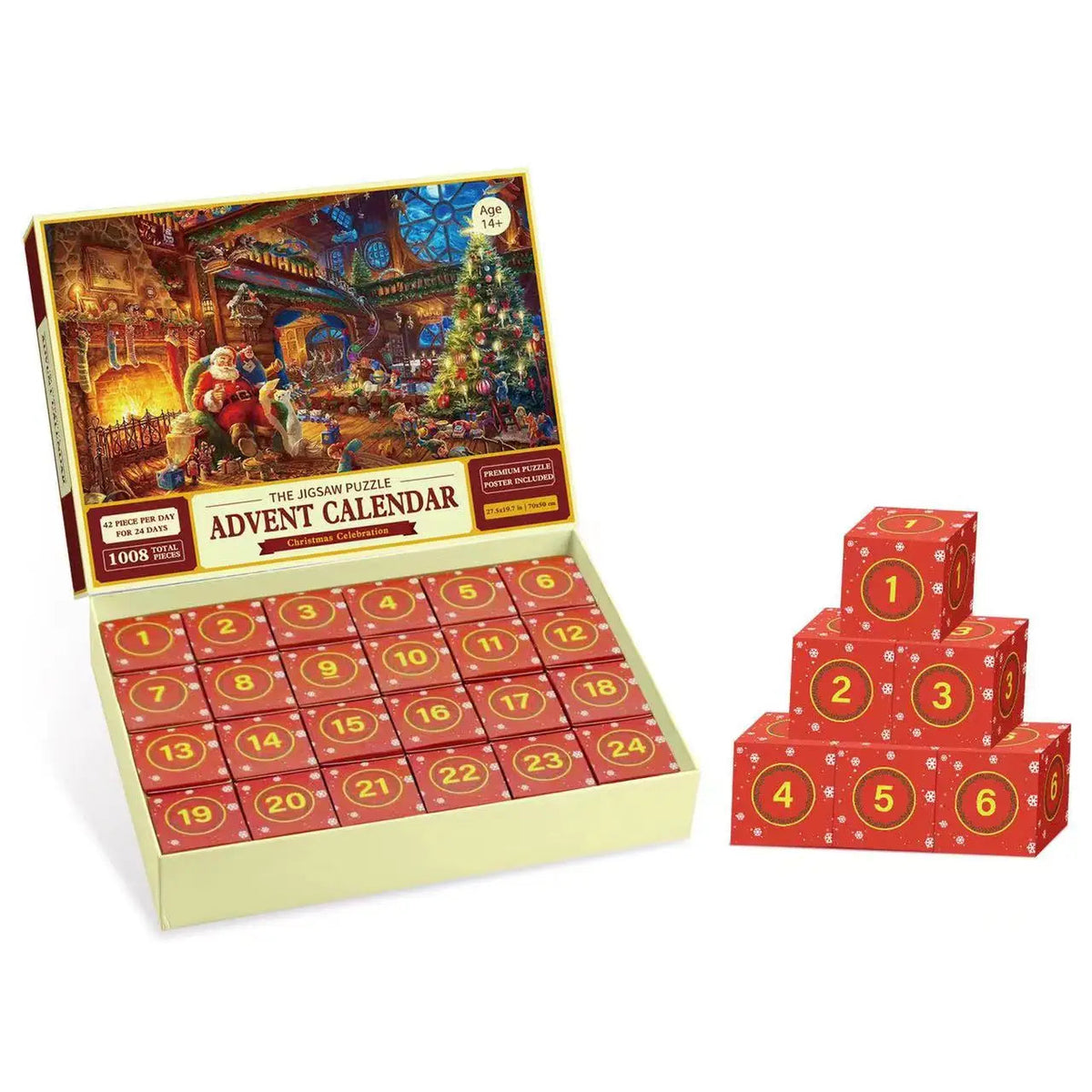 Nora | Jigsaw Puzzle Christmas Advent Calendar with 24 Daily Puzzle Boxes