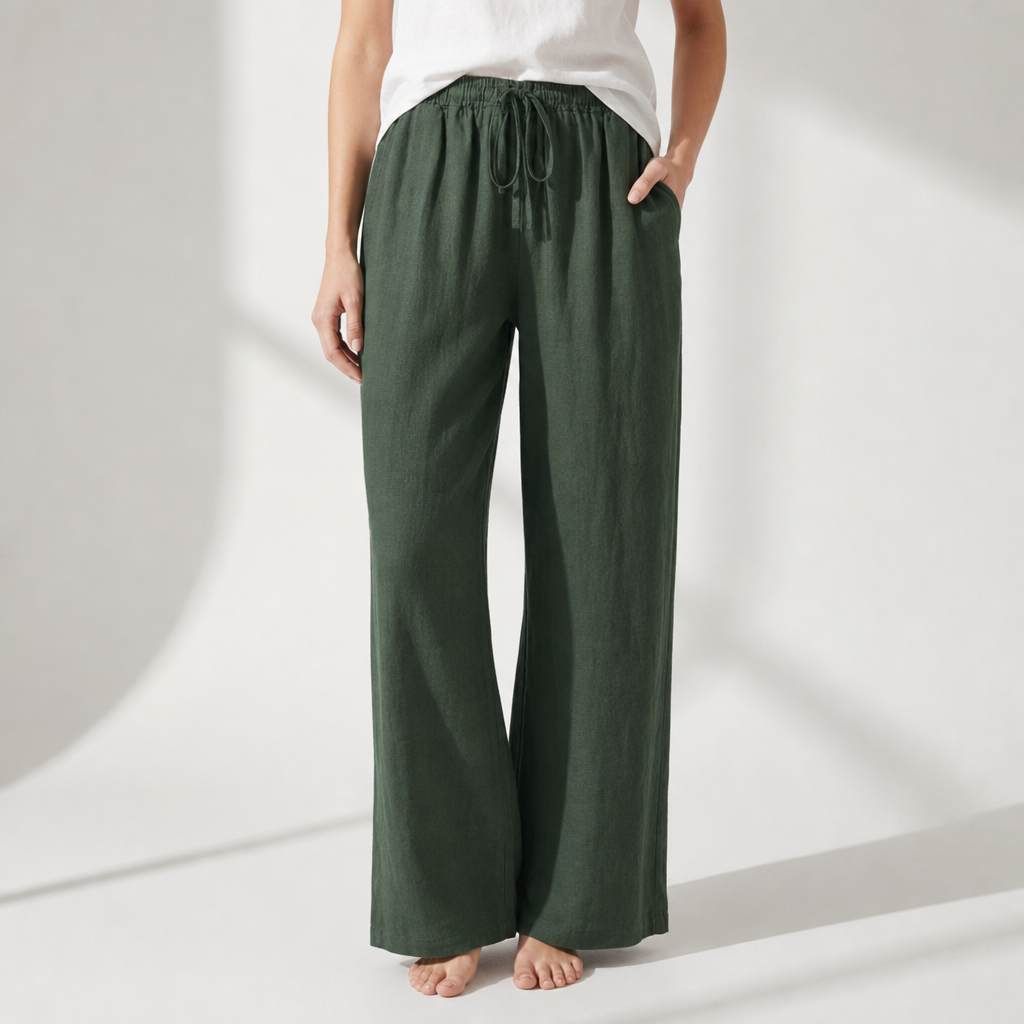 Aix Linen Wide Leg Pants