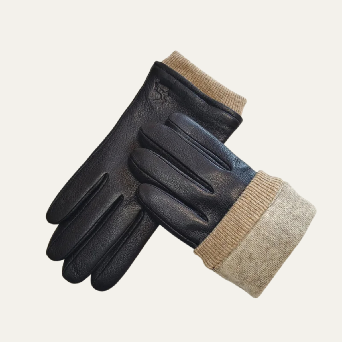 Men's Wool Lined Driving Gloves – Faux Leather Winter Gloves