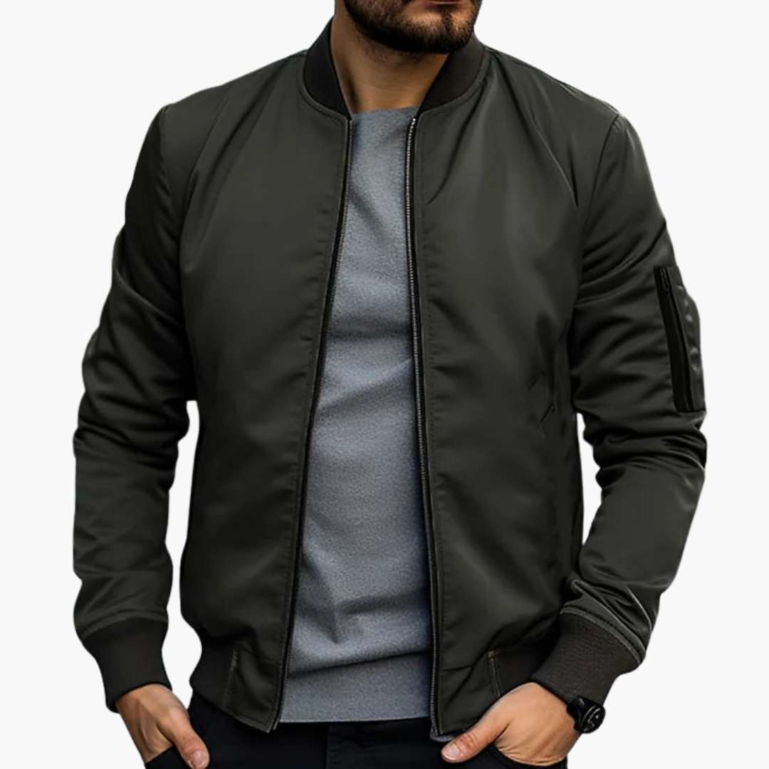 Men's Slim Fit Bomber Jacket – Lightweight Transitional Jacket