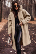 Women's Faux Fur Hooded Coat – Plush Longline Winter Jacket