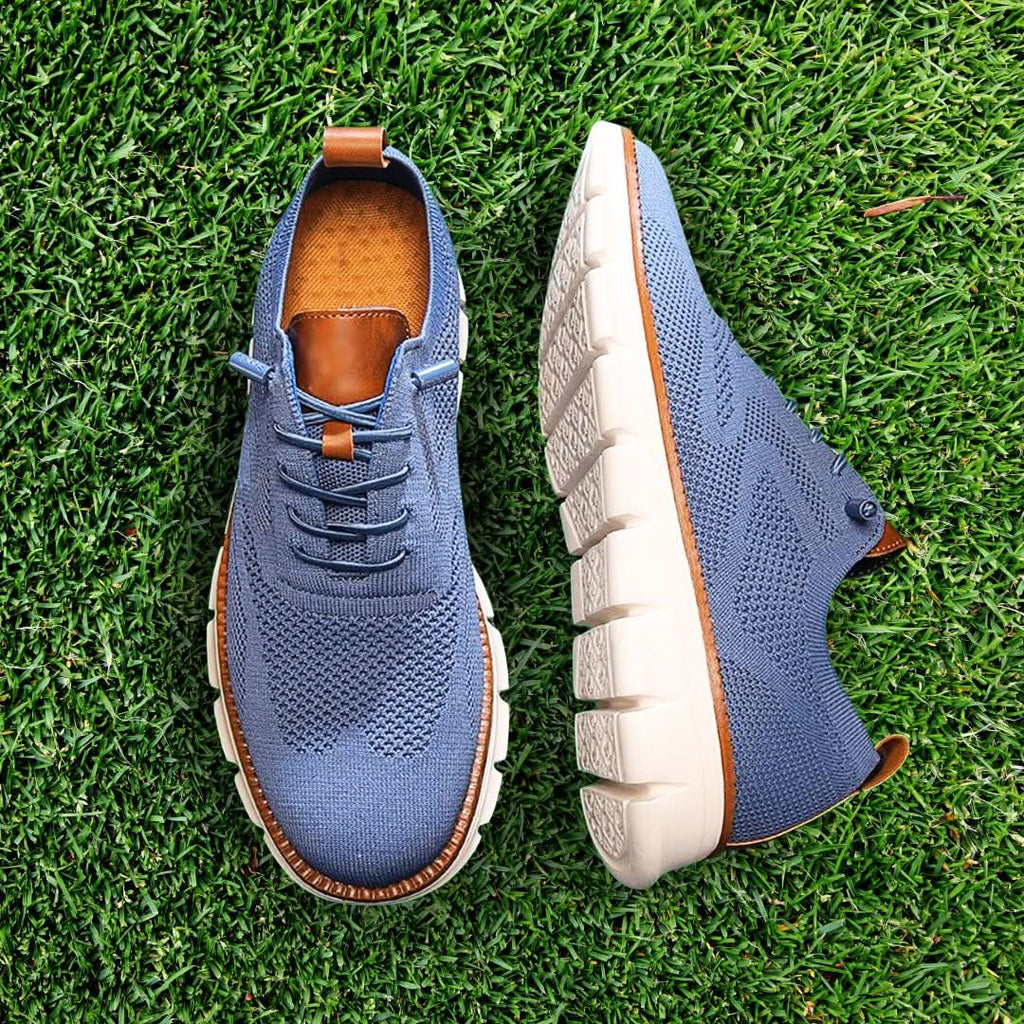 Men's Breathable Mesh Walking Sneakers – Wide Toe Box Cushioned Shoes