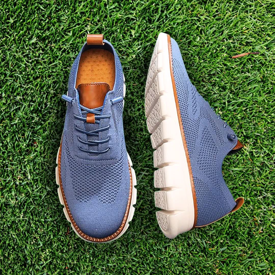 Men's Breathable Mesh Walking Sneakers – Wide Toe Box Cushioned Shoes