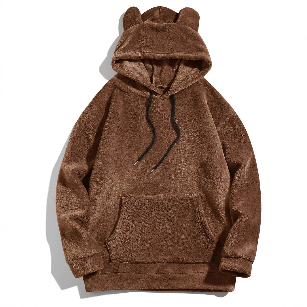 Unisex Fleece Pullover Jacket with Raglan Sleeves – Loose Fit Casual Pullover for Men and Women