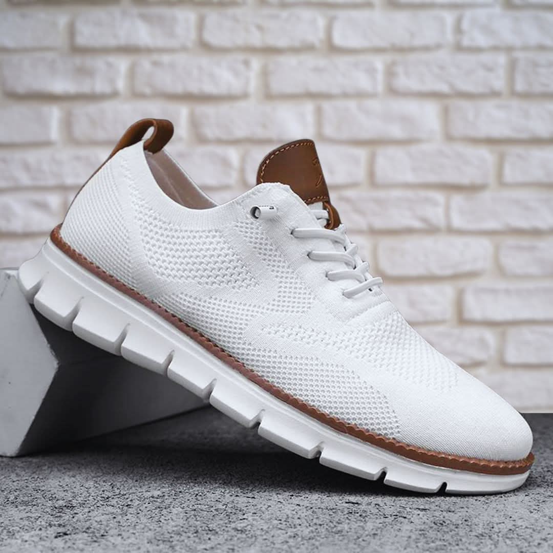 Men's Breathable Mesh Walking Sneakers – Wide Toe Box Cushioned Shoes