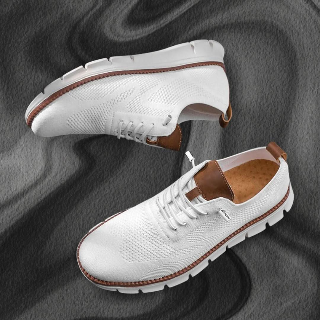 Men's Breathable Mesh Walking Sneakers – Wide Toe Box Cushioned Shoes