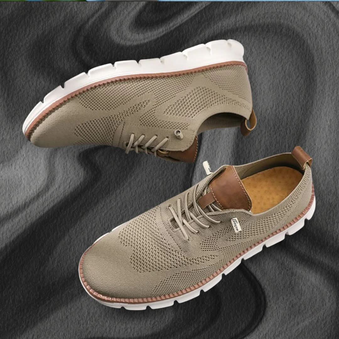 Men's Breathable Mesh Walking Sneakers – Wide Toe Box Cushioned Shoes