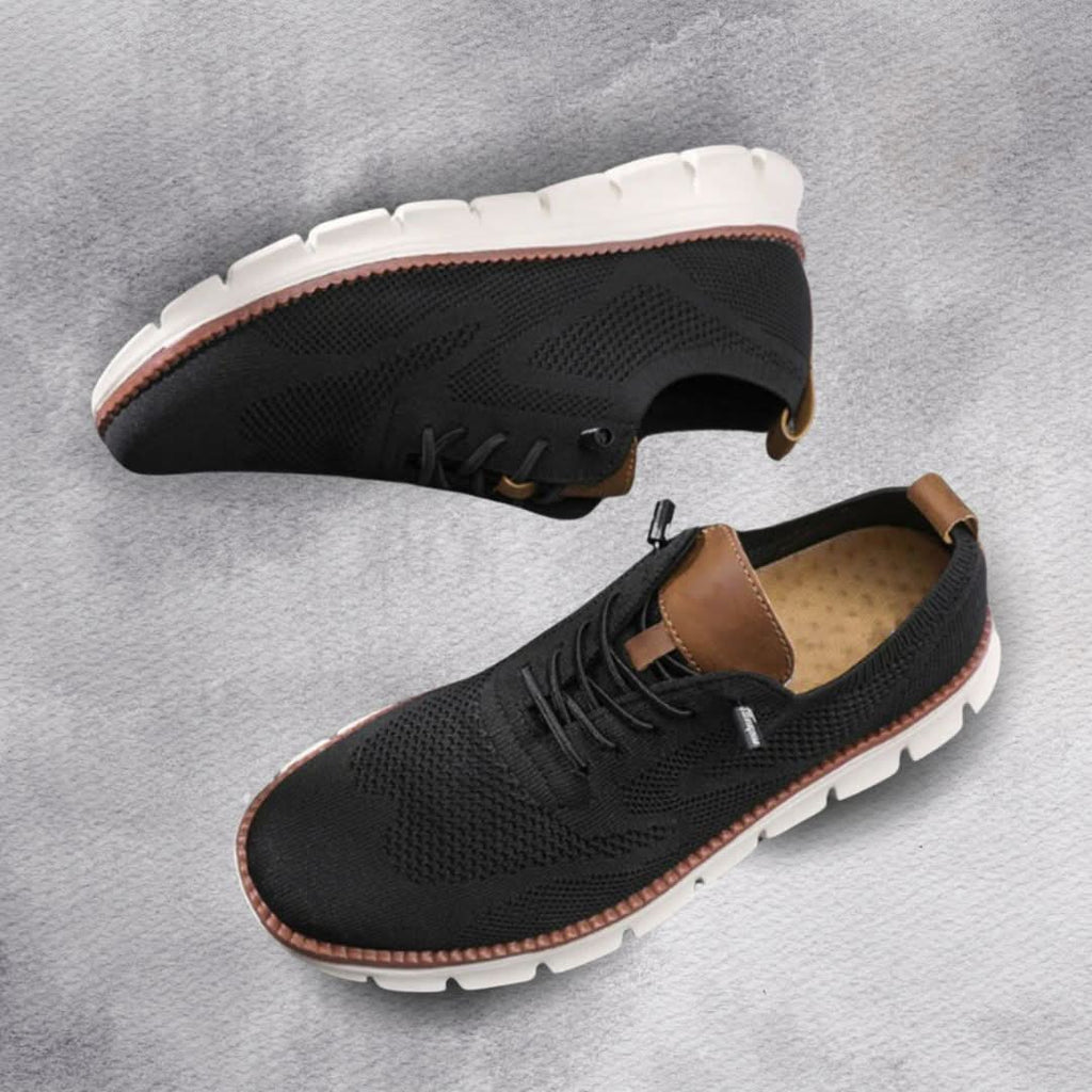 Men's Breathable Mesh Walking Sneakers – Wide Toe Box Cushioned Shoes