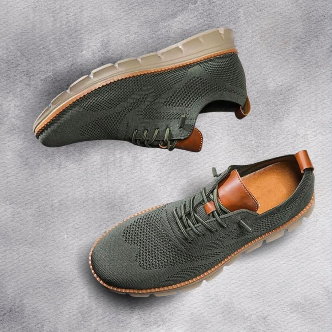 Men's Breathable Mesh Walking Sneakers – Wide Toe Box Cushioned Shoes
