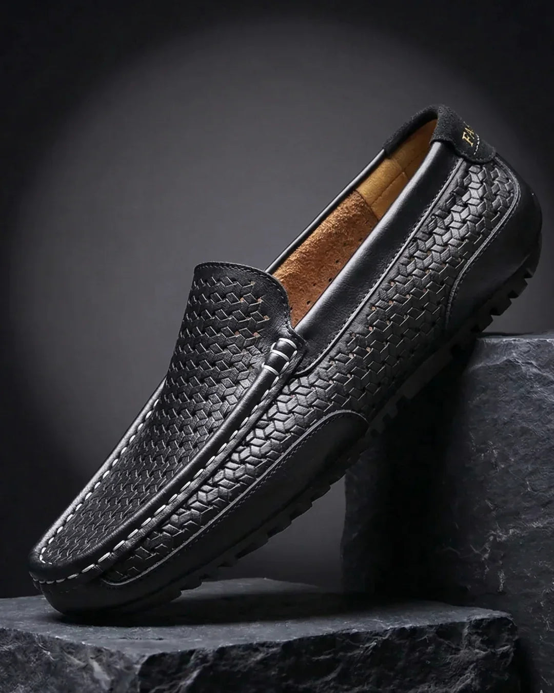 Men's Woven Slip-On Loafers – Handwoven Summer Driving Shoes