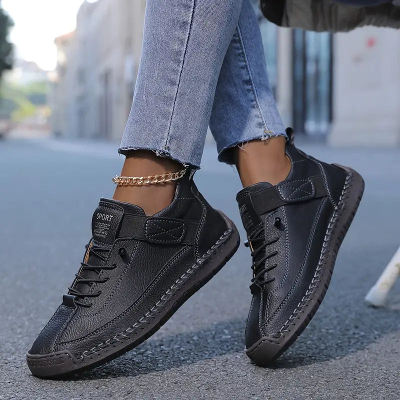 Cushioned Slip-On Platform Sneakers – Lightweight Wide Fit Walking Shoes