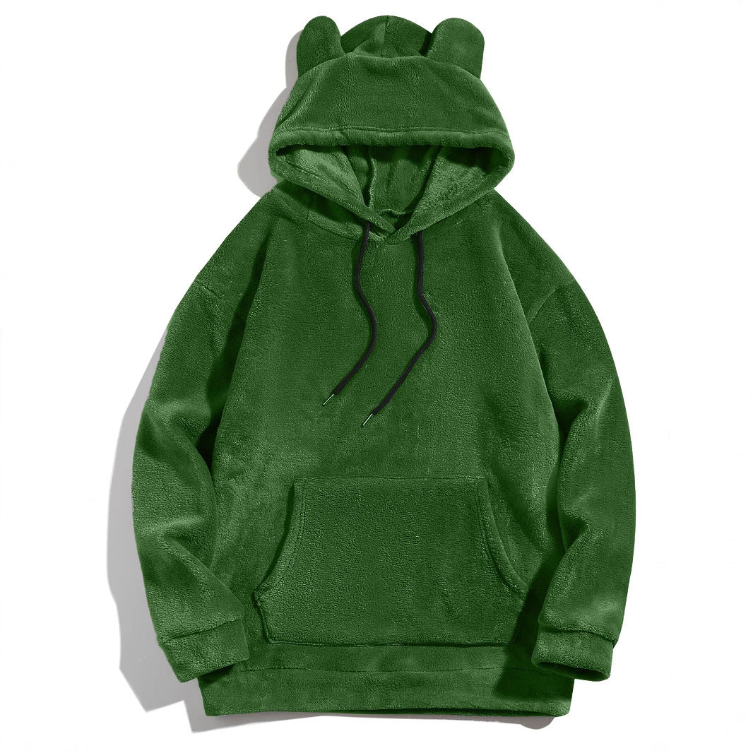 Unisex Fleece Pullover Jacket with Raglan Sleeves – Loose Fit Casual Pullover for Men and Women