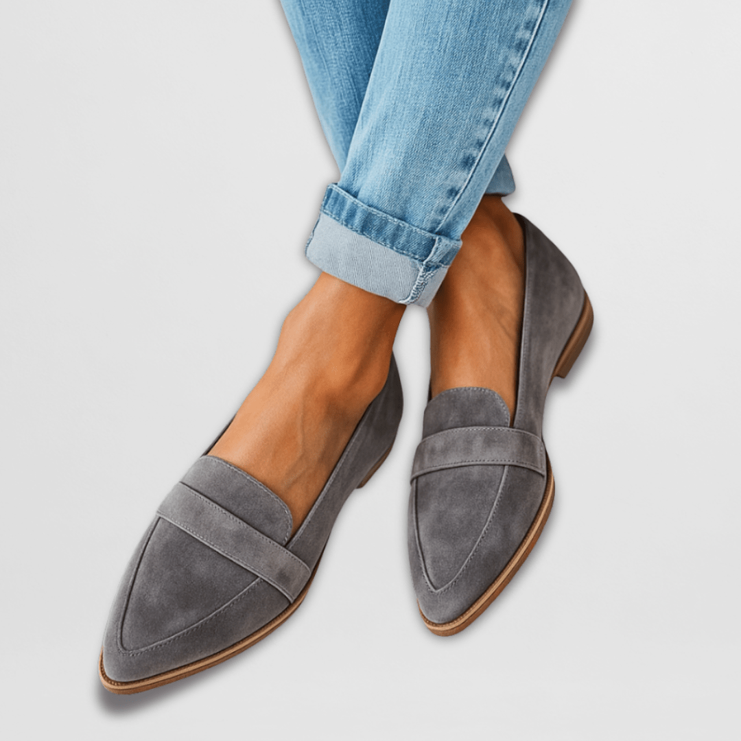 Women's Soft Suede Loafers – Cushioned Flexible Slip-On Flats