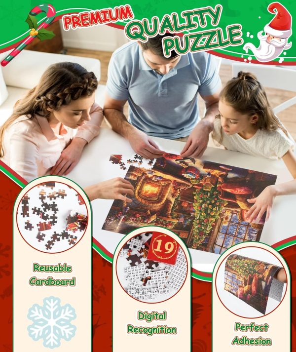 Nora | Jigsaw Puzzle Christmas Advent Calendar with 24 Daily Puzzle Boxes