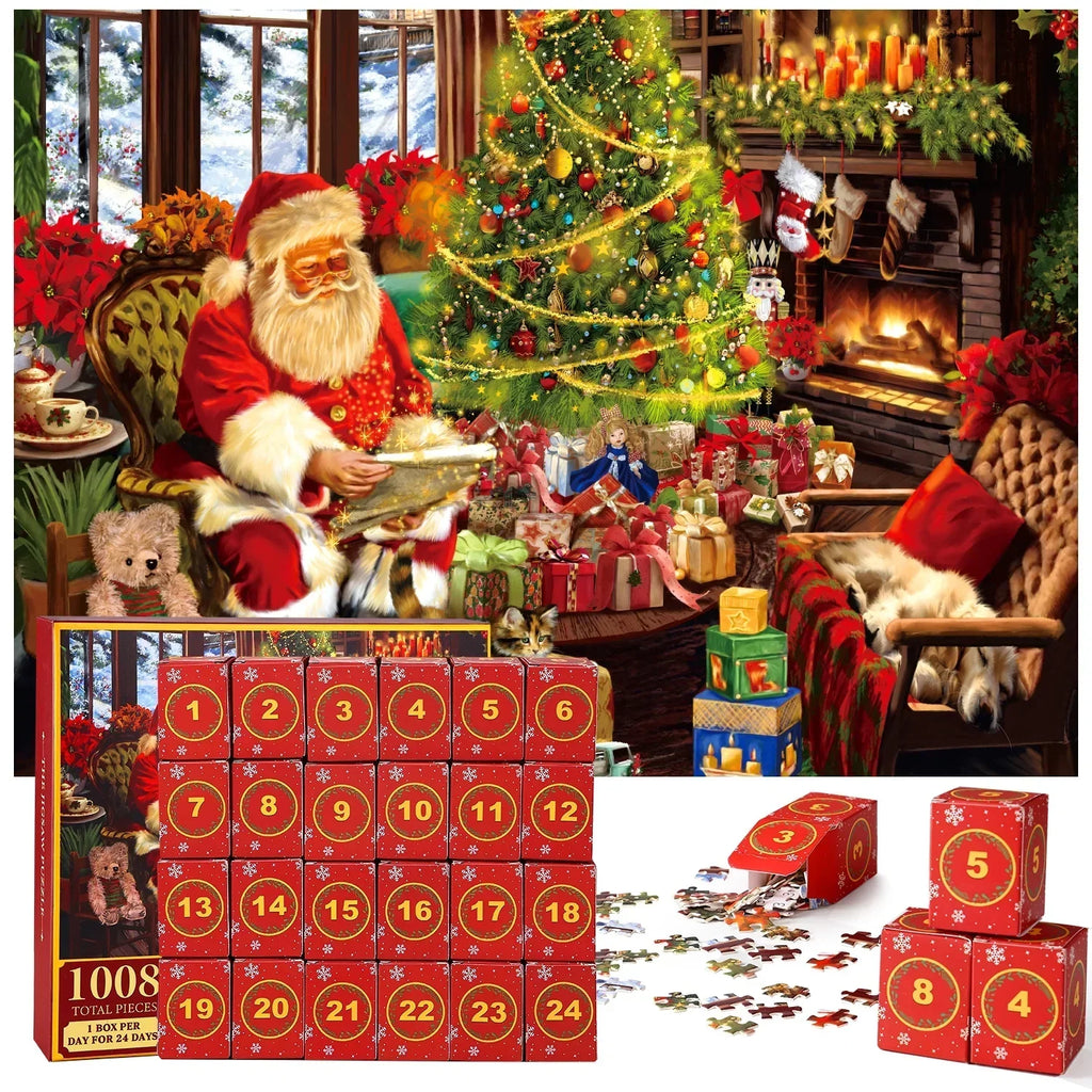 Nora | Jigsaw Puzzle Christmas Advent Calendar with 24 Daily Puzzle Boxes