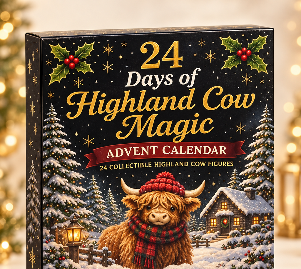 Ivy | Highland Cow Christmas Advent Calendar with 24 Farmhouse Surprises