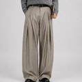 Men's Pleated Wide Leg Trousers – High Waist Tailored Dress Pants