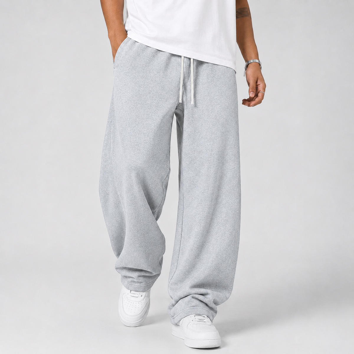 Men's Drawstring Jogger Pants – Thick Knit Relaxed Fit Sweatpants