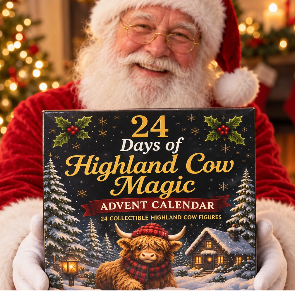 Ivy | Highland Cow Christmas Advent Calendar with 24 Farmhouse Surprises