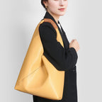 Women's Slouchy Hobo Bag – Rattan Top Handle Everyday Handbag