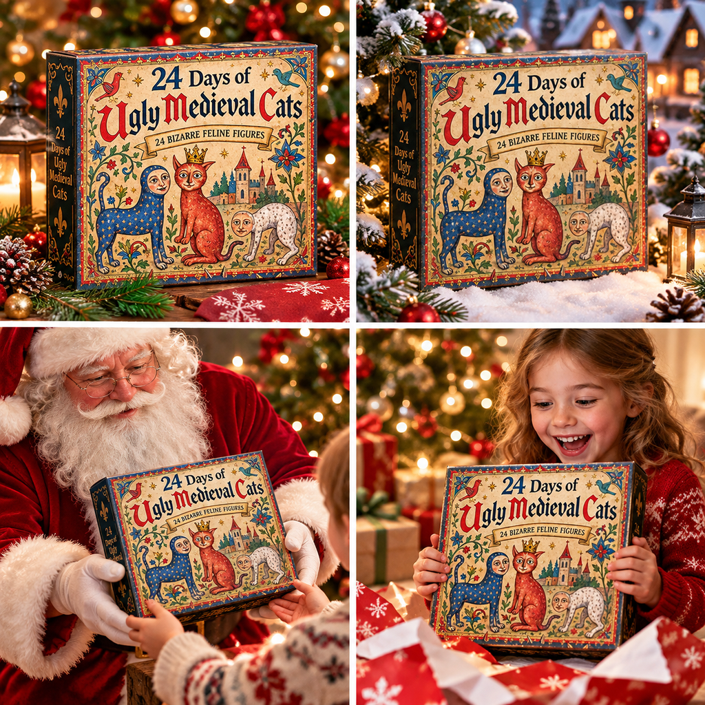 Felix | Medieval Cat Christmas Advent Calendar with 24 Funny Cat Figurines