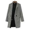 Women's Long V-Neck Coat – Single Button Elegant Winter Overcoat