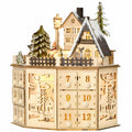 Willow | Wooden LED Christmas Advent Calendar with 24 Refillable Drawers