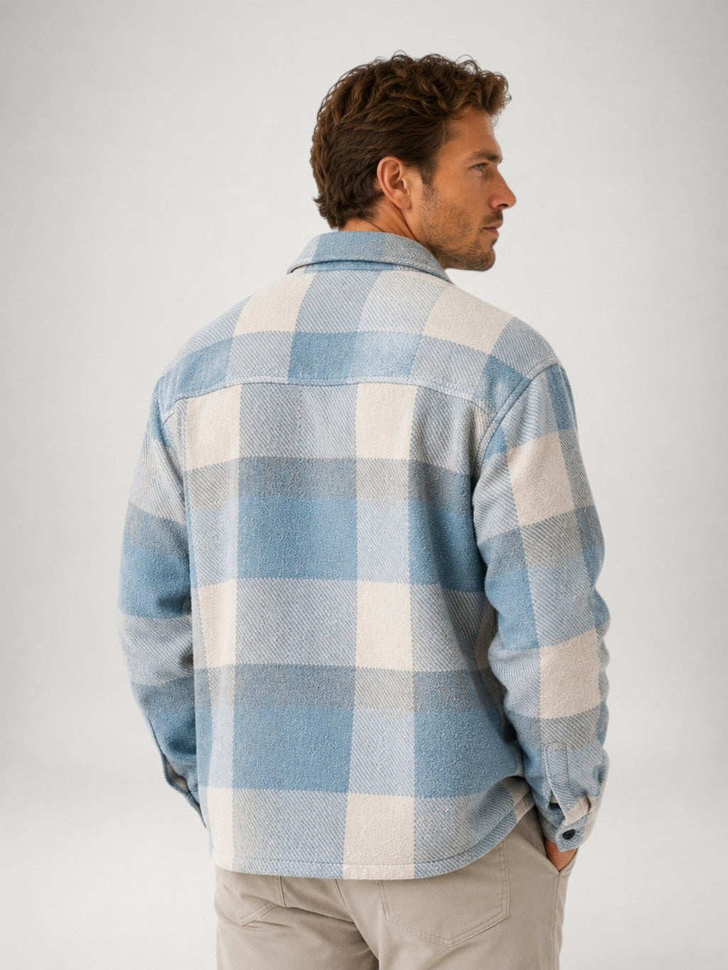 Men's Brushed Plaid Flannel Shirt – Relaxed Fit Overshirt