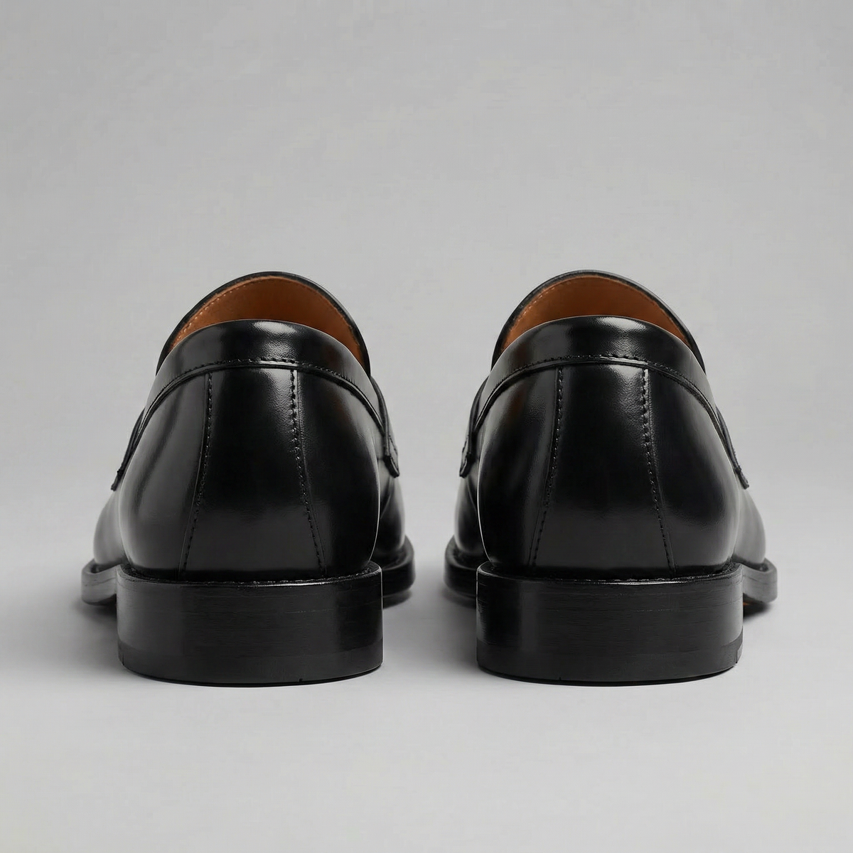 Men's Leather-Look Penny Loafers – Classic Slip-On Smart Casual Dress Shoes