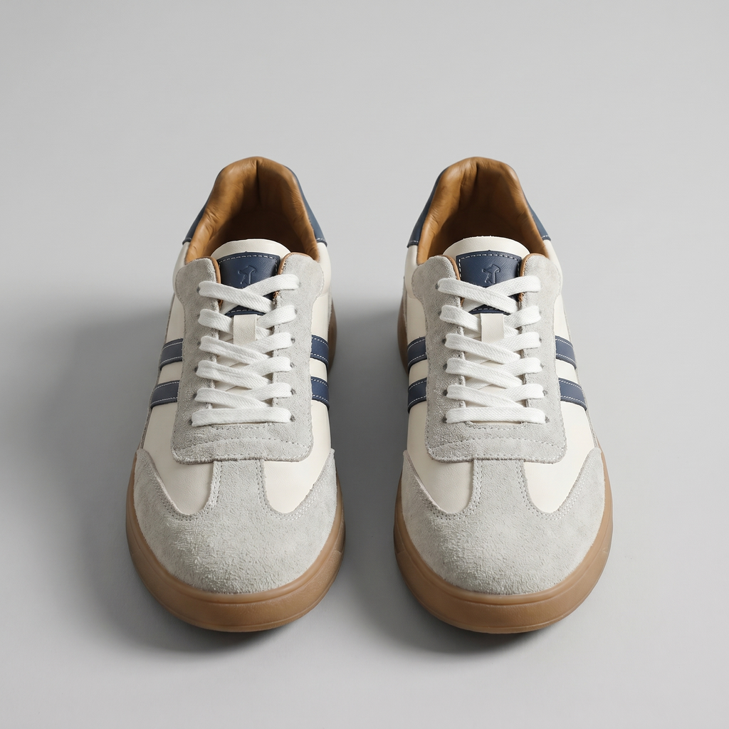 Men's Classic Retro Sneakers – Breathable Mesh Lace-Up Casual Shoes